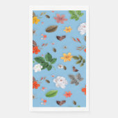 Gele bloemen en witte rozen 18 servet (Voorkant)