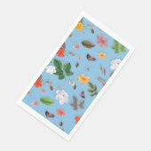 Gele bloemen en witte rozen 18 servet (Hoek)