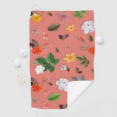 Gele bloemen en witte rozen 19 golfhanddoek (Insitu)