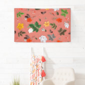 Gele bloemen en witte rozen 19 spandoek (Insitu)