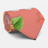 Gele Bloemen en Witte Rozen 19 Stropdas (Opgerold)