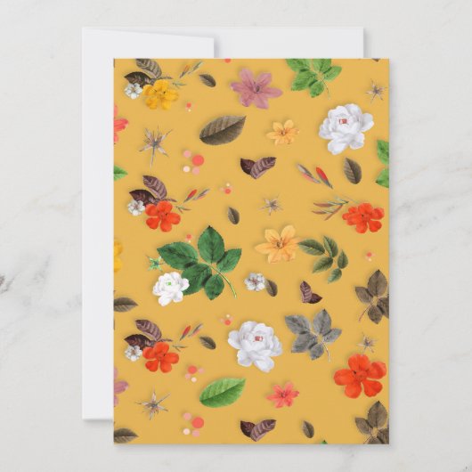 Gele bloemen en witte rozen 20 bedankkaart (Voorkant)