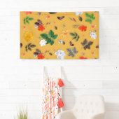 Gele bloemen en witte rozen 20 spandoek (Insitu)