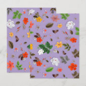 Gele bloemen en witte rozen 21 briefkaart (Voorkant / Achterkant)