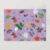 Gele bloemen en witte rozen 21 briefkaart (Achterkant)