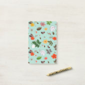 Gele bloemen en witte rozen 22 post-it® notes (Op bureau)