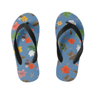 Gele bloemen en witte rozen 23 kinder teenslippers
