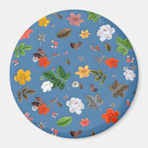 Gele bloemen en witte rozen 23 magneet