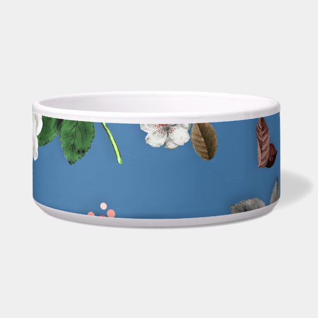 Gele bloemen en witte rozen 23 voerbakje (Voorkant)