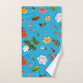 Gele bloemen en witte rozen 24 bad handdoek (Handdoek)