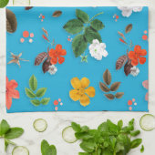 Gele bloemen en witte rozen 24 theedoek (Gevouwen)