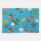 Gele bloemen en witte rozen 24 theedoek (Horizontaal)