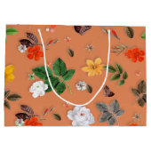 Gele bloemen en witte rozen 25 groot cadeauzakje (Achterkant)