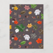 Gele bloemen en witte rozen 26 feestdagenkaart (Voorkant)