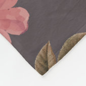 Gele bloemen en witte rozen 26 fleece deken (Hoek)