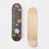 Gele bloemen en witte rozen 26 persoonlijk skateboard (Voorkant)