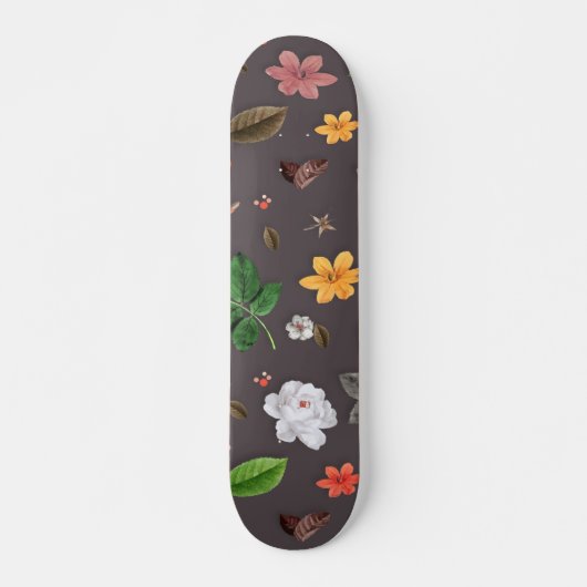 Gele bloemen en witte rozen 26 persoonlijk skateboard (Voorkant)
