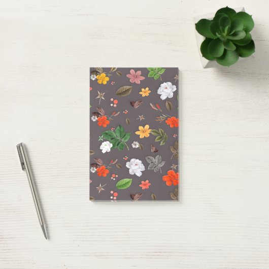 Gele bloemen en witte rozen 26 post-it® notes (Kantoor)