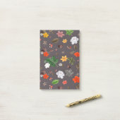 Gele bloemen en witte rozen 26 post-it® notes (Op bureau)