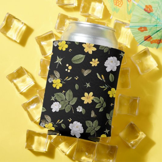 Gele bloemen en witte rozen 2 blikjeskoeler (Insitu Zomer)