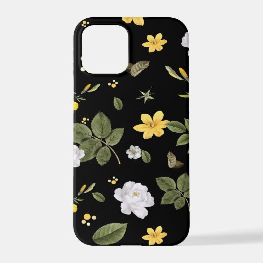 Gele bloemen en witte rozen 2 iPhone hoesje (Achterkant)