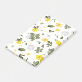 Gele bloemen en witte rozen 3 post-it® notes (Schuin)