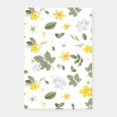 Gele bloemen en witte rozen 3 post-it® notes (Voorkant)