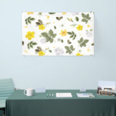 Gele bloemen en witte rozen 3 spandoek (Beurs)