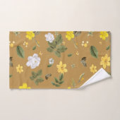Gele bloemen en witte rozen 4 bad handdoek (Handdoek)