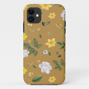 Gele bloemen en witte rozen 4 Case-Mate iPhone case
