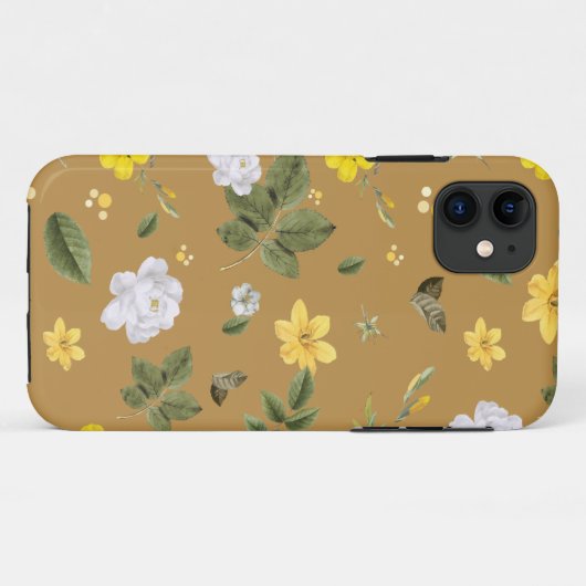Gele bloemen en witte rozen 4 Case-Mate iPhone case (Achterkant (horizontaal))