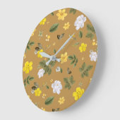 Gele bloemen en witte rozen 4 grote klok (Hoek)