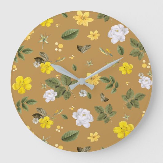 Gele bloemen en witte rozen 4 grote klok (Voorkant)