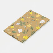 Gele bloemen en witte rozen 4 post-it® notes (Schuin)