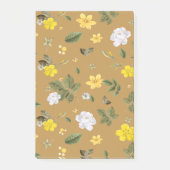 Gele bloemen en witte rozen 4 post-it® notes (Voorkant)