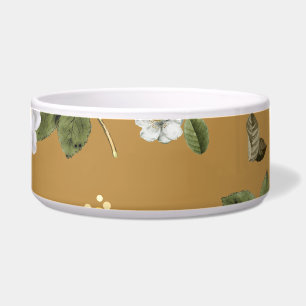 Gele bloemen en witte rozen 4 voerbakje