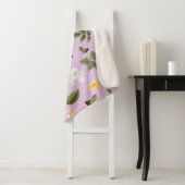 Gele bloemen en witte rozen 5 sherpa deken (In situ)