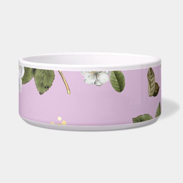 Gele bloemen en witte rozen 5 voerbakje (Voorkant)