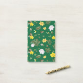 Gele bloemen en witte rozen 6 post-it® notes (Op bureau)
