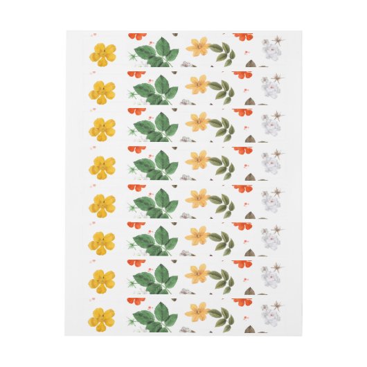 Gele bloemen en witte rozen 7 (Vel)