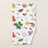 Gele bloemen en witte rozen 7 bad handdoek (Handdoek)