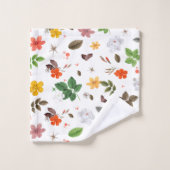 Gele bloemen en witte rozen 7 bad handdoek (Wasdoekje)