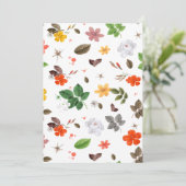 Gele bloemen en witte rozen 7 bedankkaart (Staand voorkant)