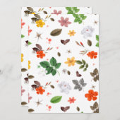 Gele bloemen en witte rozen 7 bedankkaart (Voorkant / Achterkant)