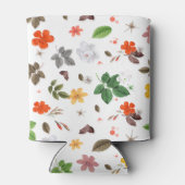 Gele bloemen en witte rozen 7 blikjeskoeler (Achterkant)