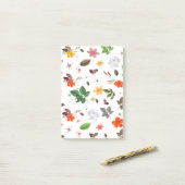 Gele bloemen en witte rozen 7 post-it® notes (Op bureau)