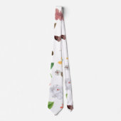 Gele bloemen en witte rozen 7 stropdas (Voorkant)