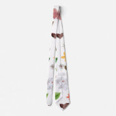 Gele bloemen en witte rozen 7 stropdas (Achterkant)