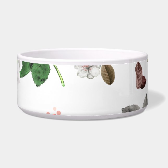 Gele bloemen en witte rozen 7 voerbakje (Voorkant)