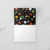 Gele bloemen en witte rozen 8 bedankkaart (Binnen)